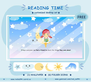 Desktop Wallpaper & Folder Icon Set